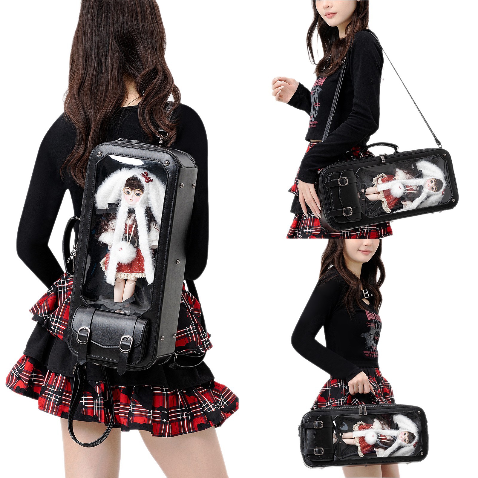 Transparent Doll Shoulder Crossbody Handbag photo 1