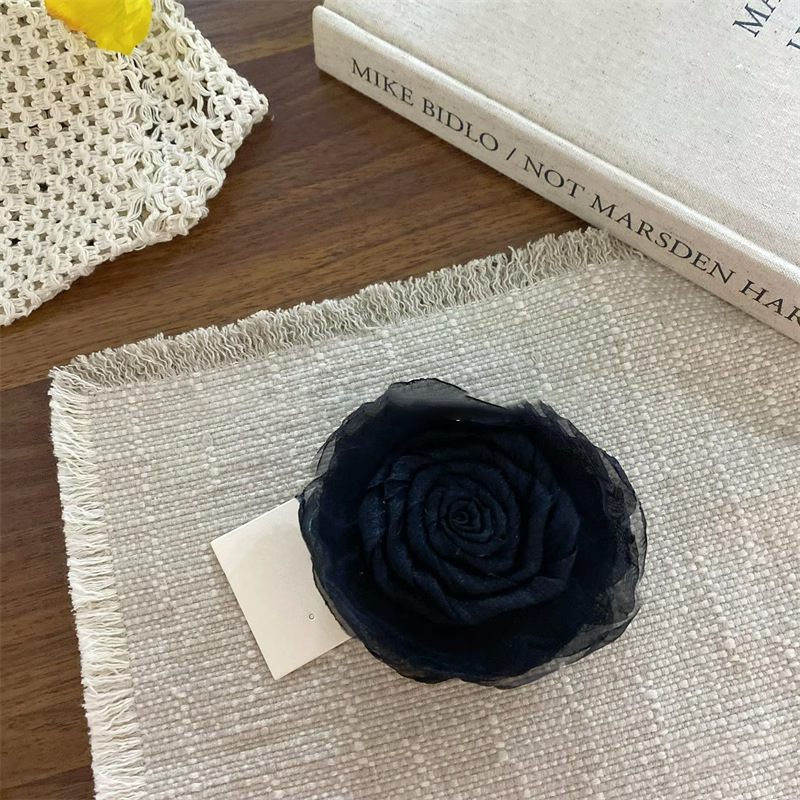 Dark Green Rose Hair Clip Stylish And High-end photo 6
