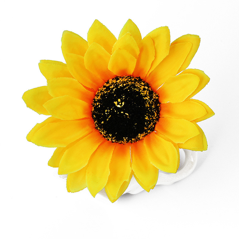 Fashion SUNFLOWER Barrettes Girls Seaside Vacation Photo Hair Accessories photo 2