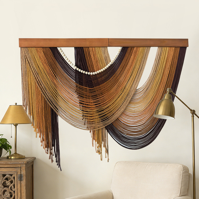 Nordic Cotton Rope Tassel Tapestry Hand-woven photo 5