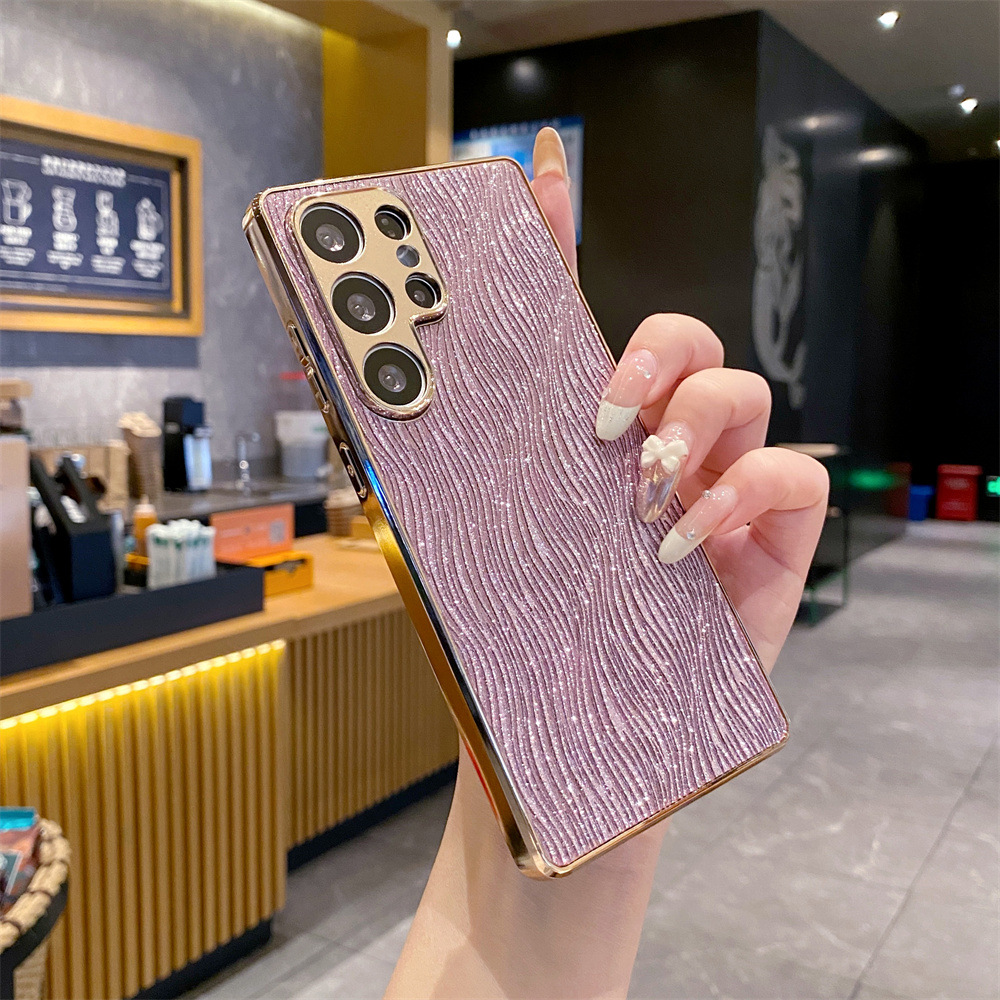 A56 Electroplated Glitter Water-wave Phone Case photo 5
