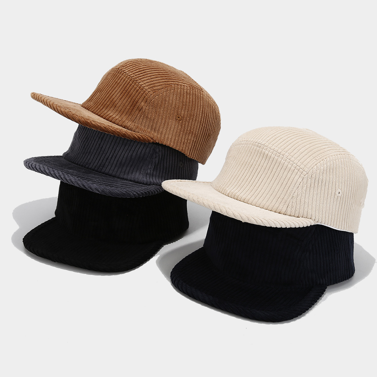 Fashionable Vintage Hip-hop Artistic Corduroy Baseball Cap For Fall And Winter photo 1