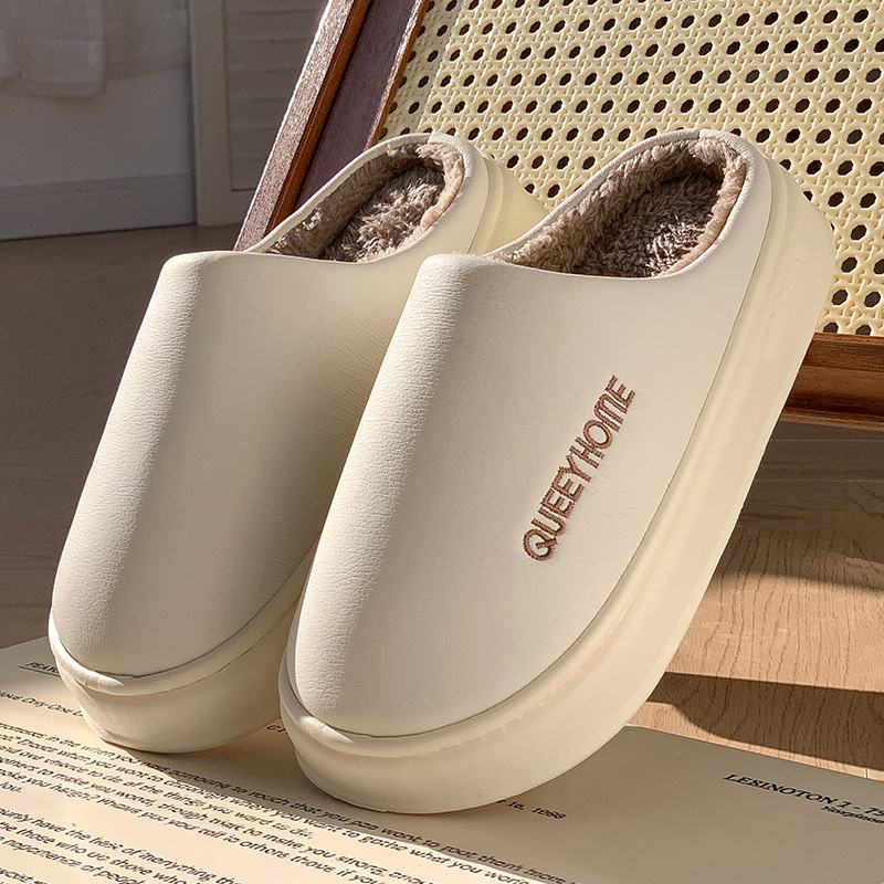 Warm Plush Slippers Waterproof And Non-slip Cotton Slippers For Home Use photo 7