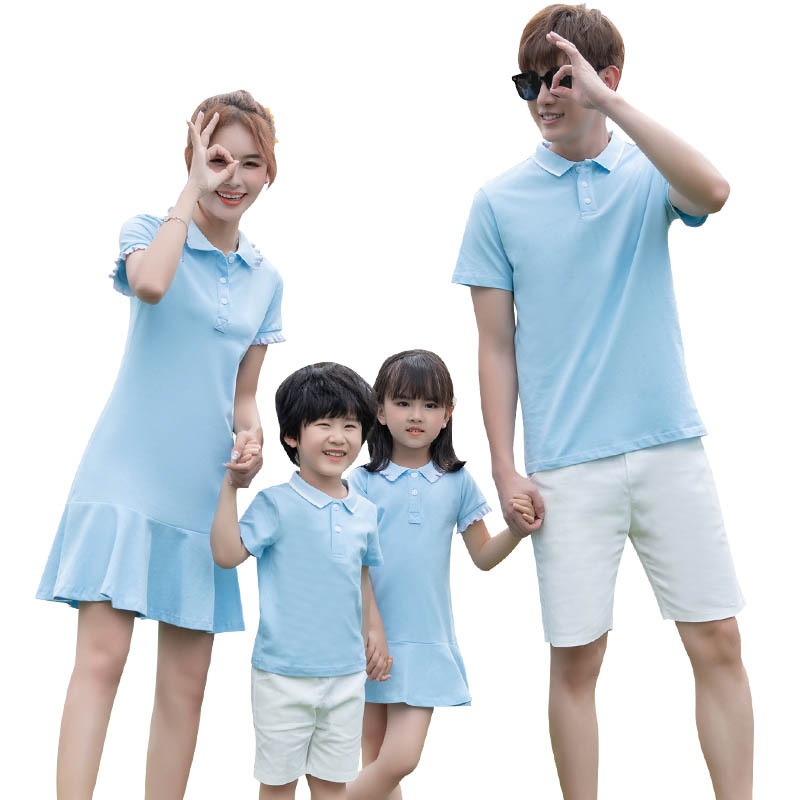 Fresh And Chic Mother-Daughter Dress Set With Short Sleeves photo 2