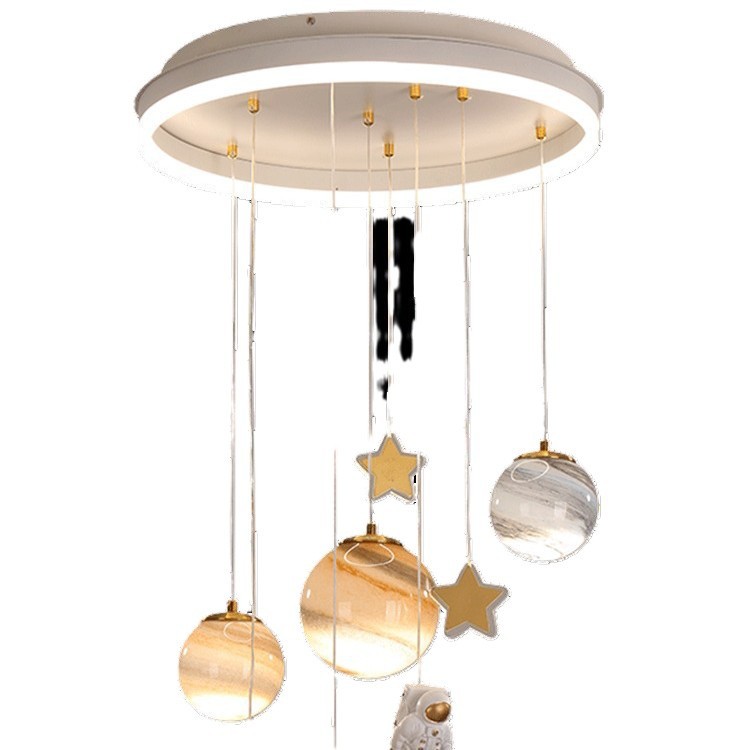 Modern Minimalist Creative Cartoon Earth Astronaut Space Planet Lamp photo 3