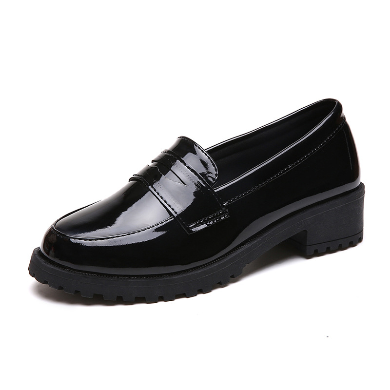Korean-style Versatile Ulzzang Flat Shoes British-style Work Shoes photo 4