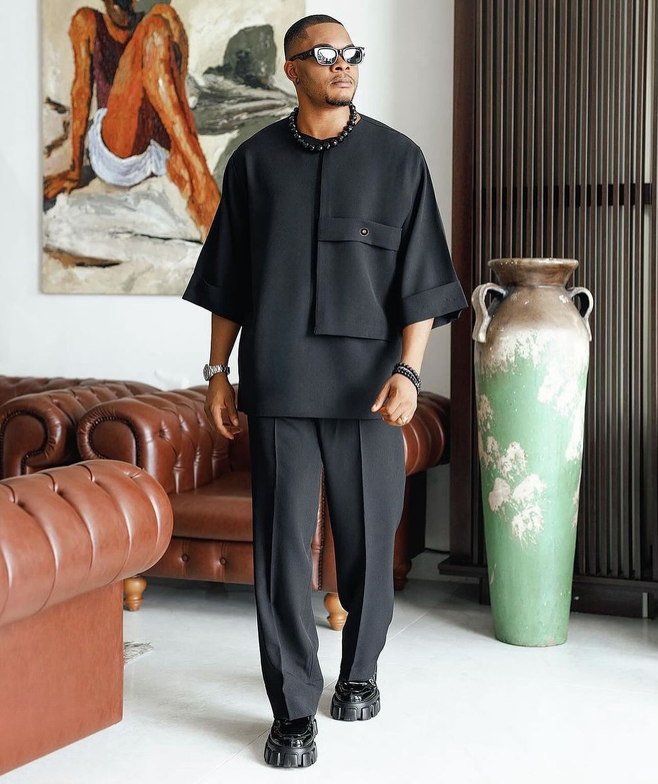 Men's Casual Top And Pants Set photo 2