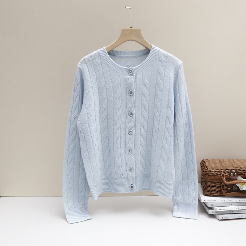 Women's Elegant Long-sleeve Top Made Of Pure Wool photo 4