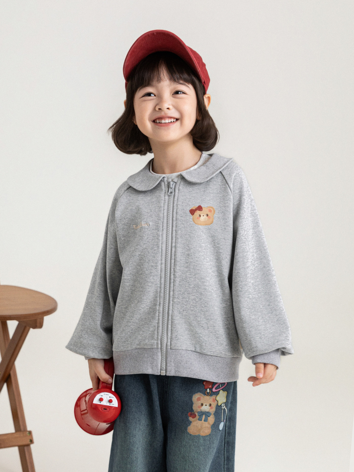 Casual Lapel Loose-fitting Coat For Girls photo 3