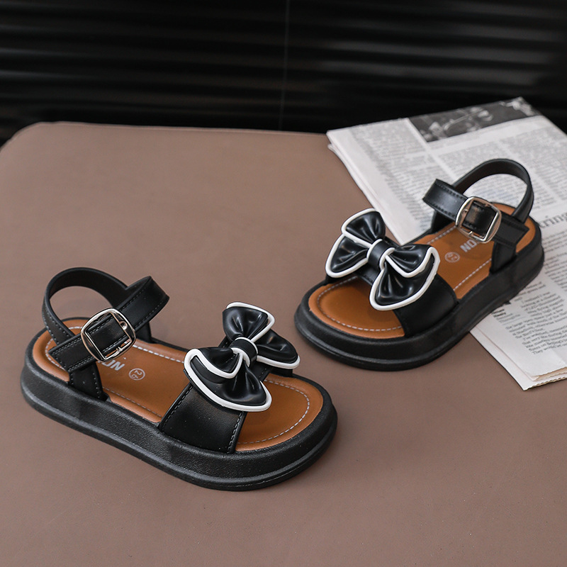 Girls Bow-Knot Non-Slip Velcro Sandals photo 4