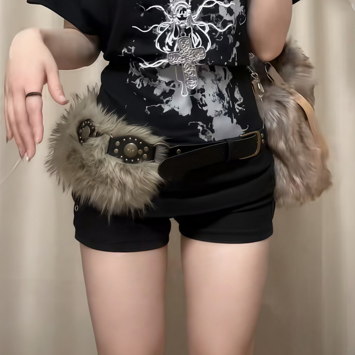 New Western Cowboy-style Plush Belt photo 1