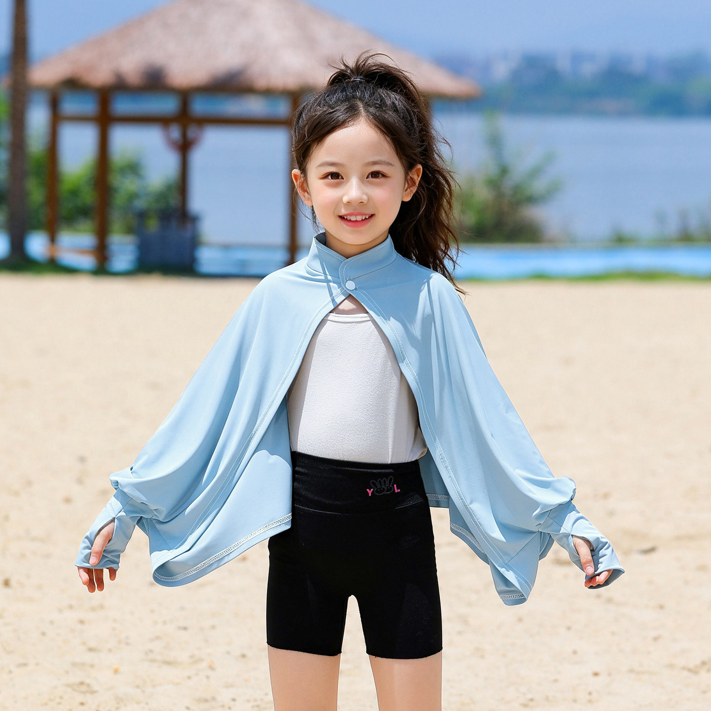 Kids Breathable Sun-Protection Shirt Shawl And Outdoor Sun-Blocking Cape photo 3