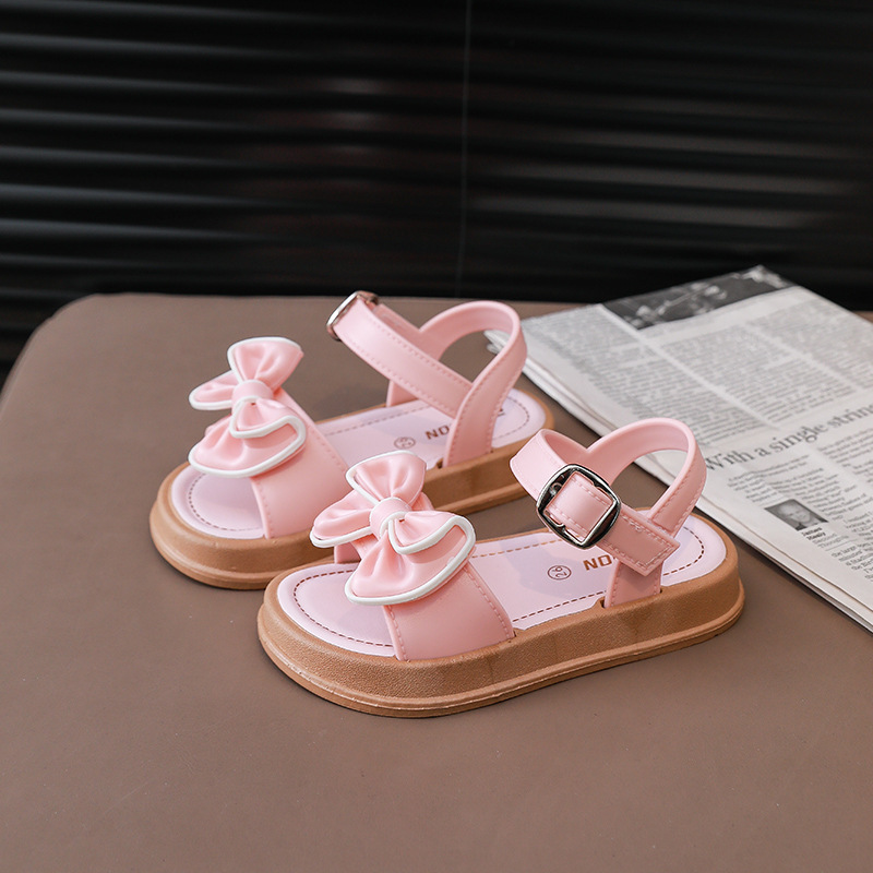 Girls Bow-Knot Non-Slip Velcro Sandals photo 5