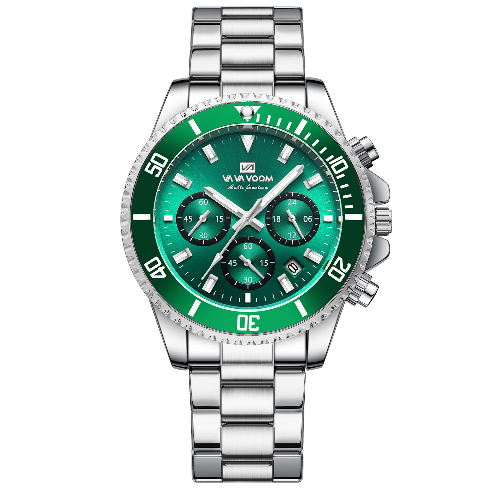 Multifunctional Three-eye Quartz Watch Waterproof And Luminous photo 5