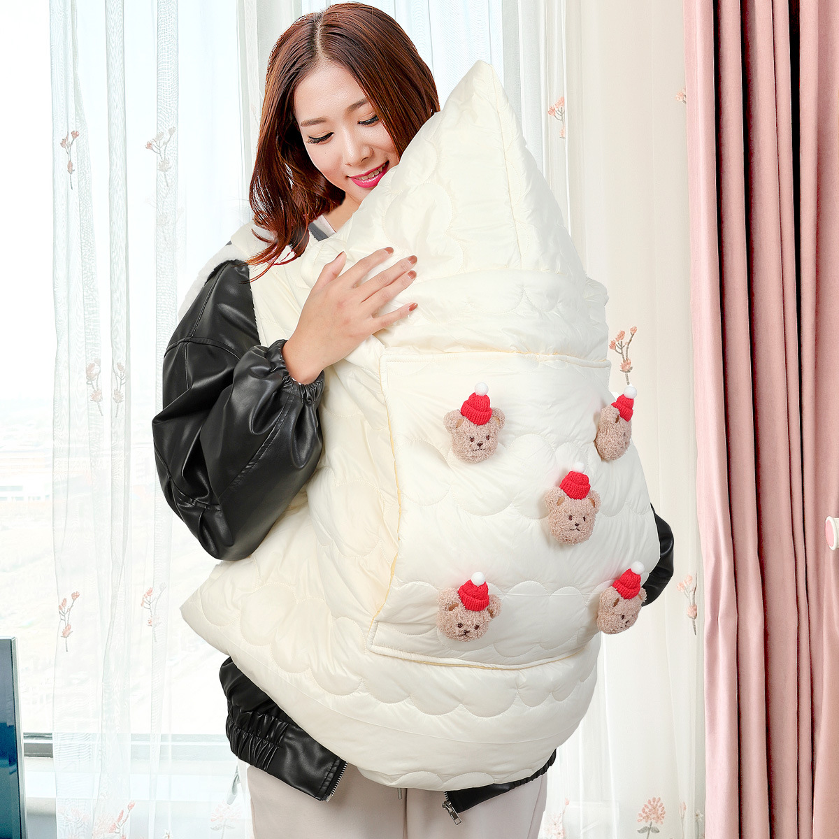 Stroller Windproof Blanket With Shoulder Straps photo 2
