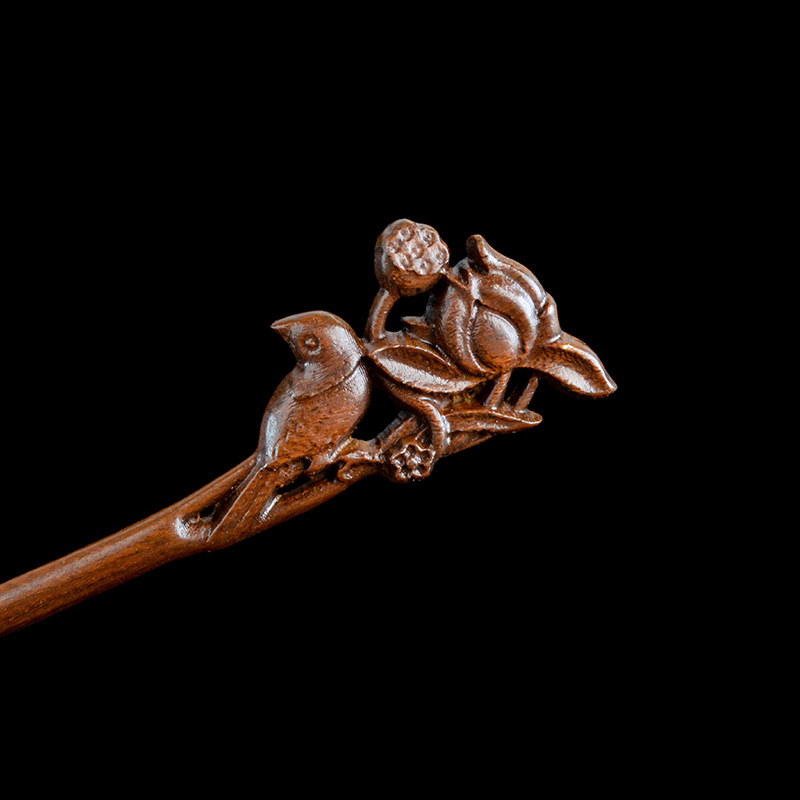 Gold Sandalwood Daily Updo Gadget Hair Claw Hairpin photo 3