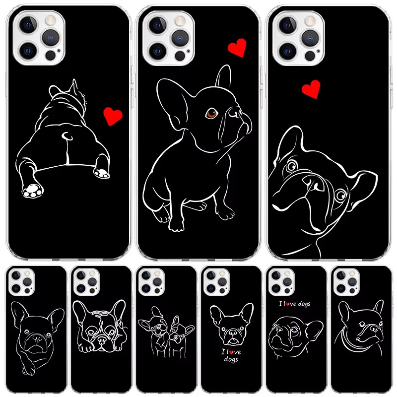 Creative Art Line Dog Heart Phone Case photo 1
