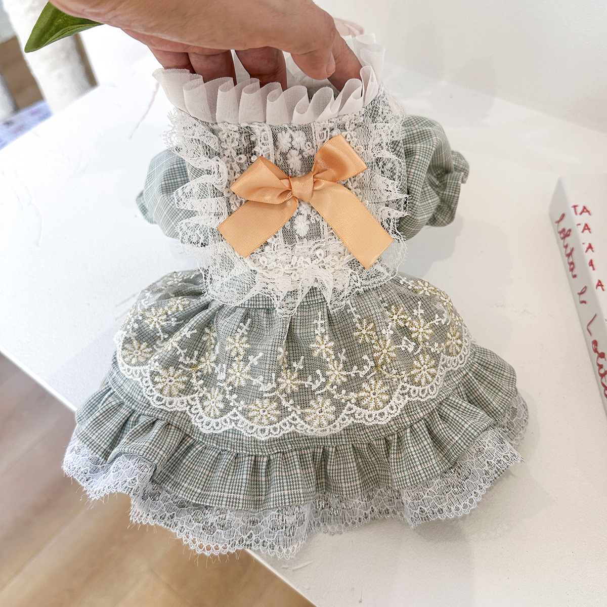 Court-style Cute Small Dog Lace Skirt photo 2