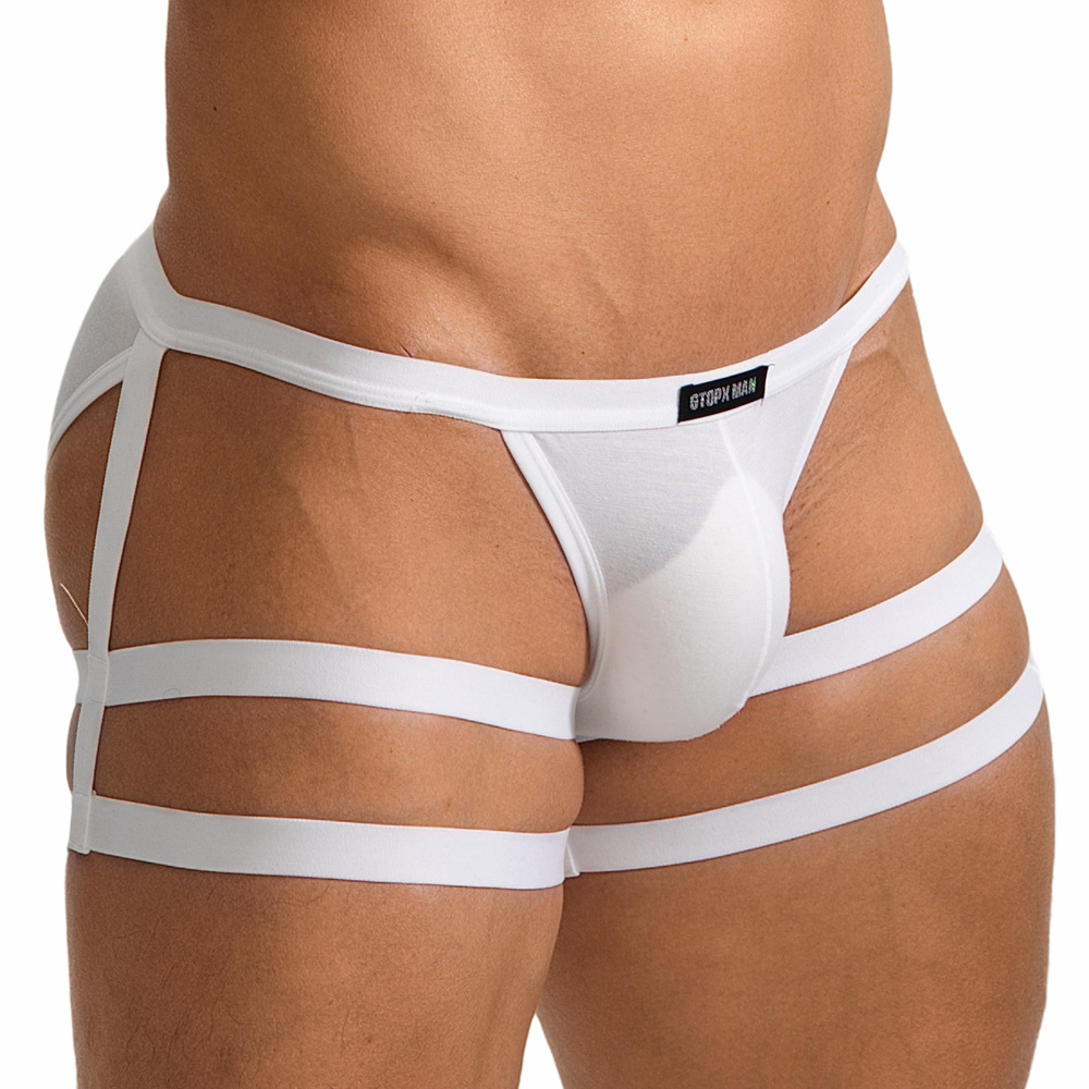 Mens Low-rise Thong With Straps photo 3