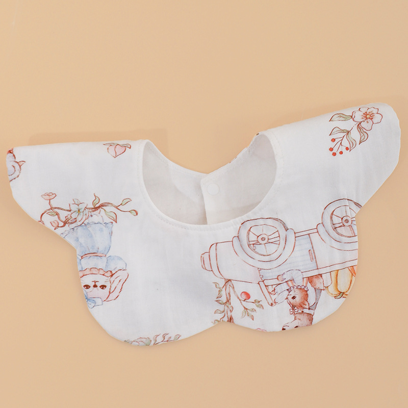 Petal Bamboo Cotton Waterproof Kids Bib Waterproof Baby Burp Cloth photo 2