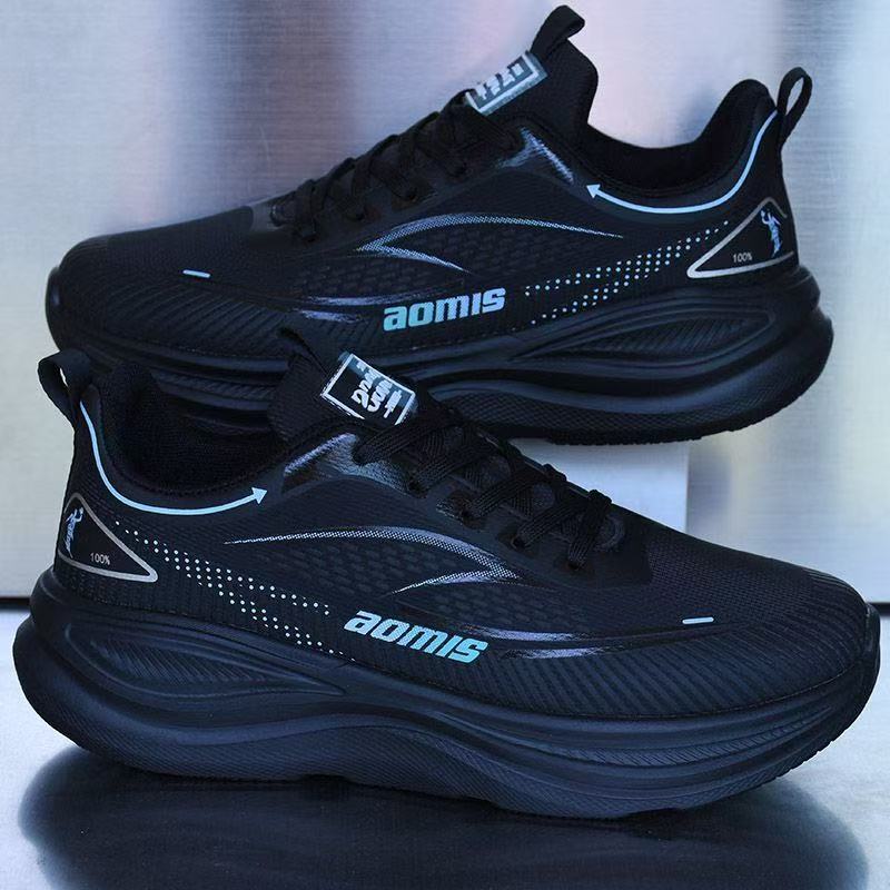 Waterproof Leather Upper Soft Sole Non-slip Lightweight Shock-absorbing Athletic Shoes photo 2