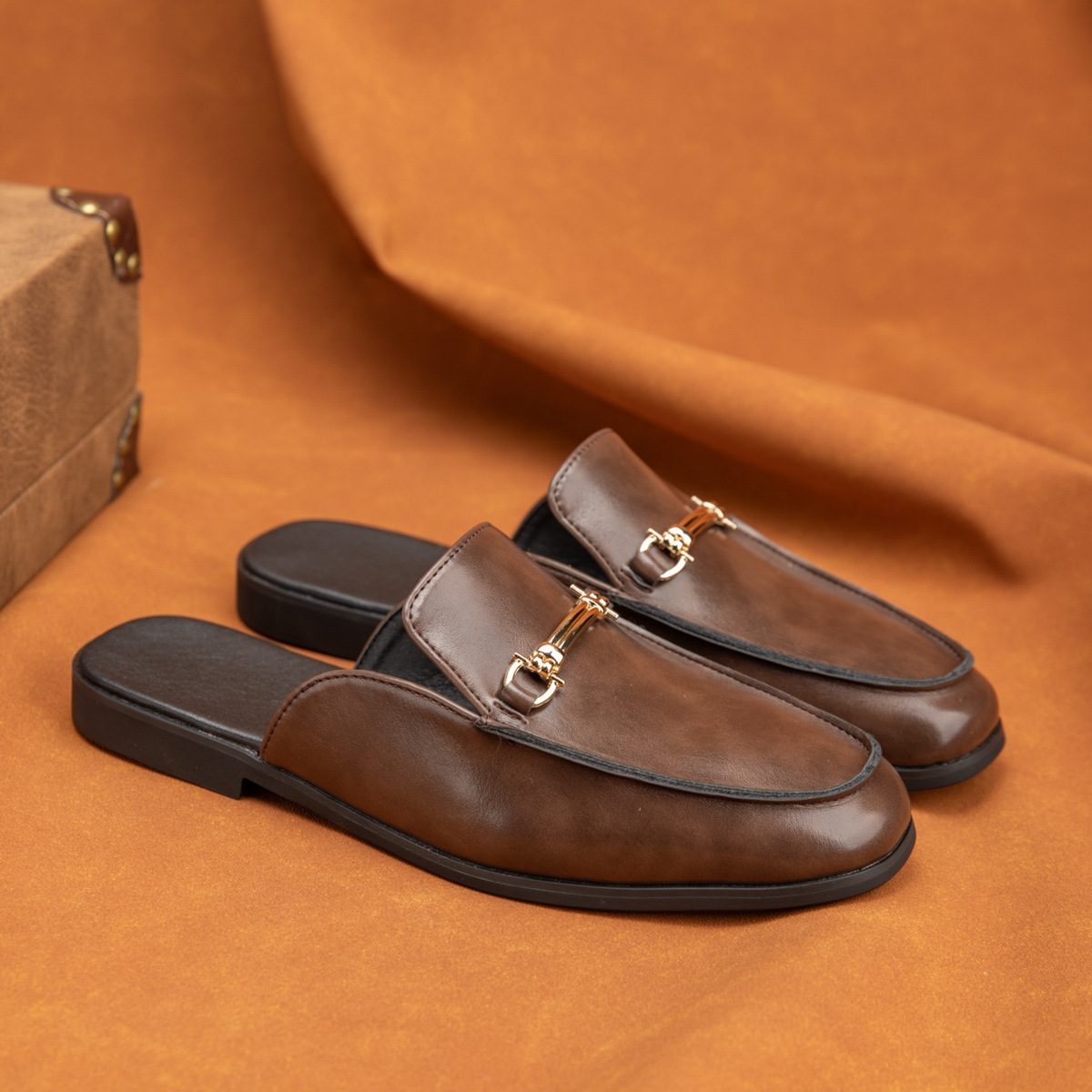 Men's Closed-toe Half Slippers Simple Sandals photo 2