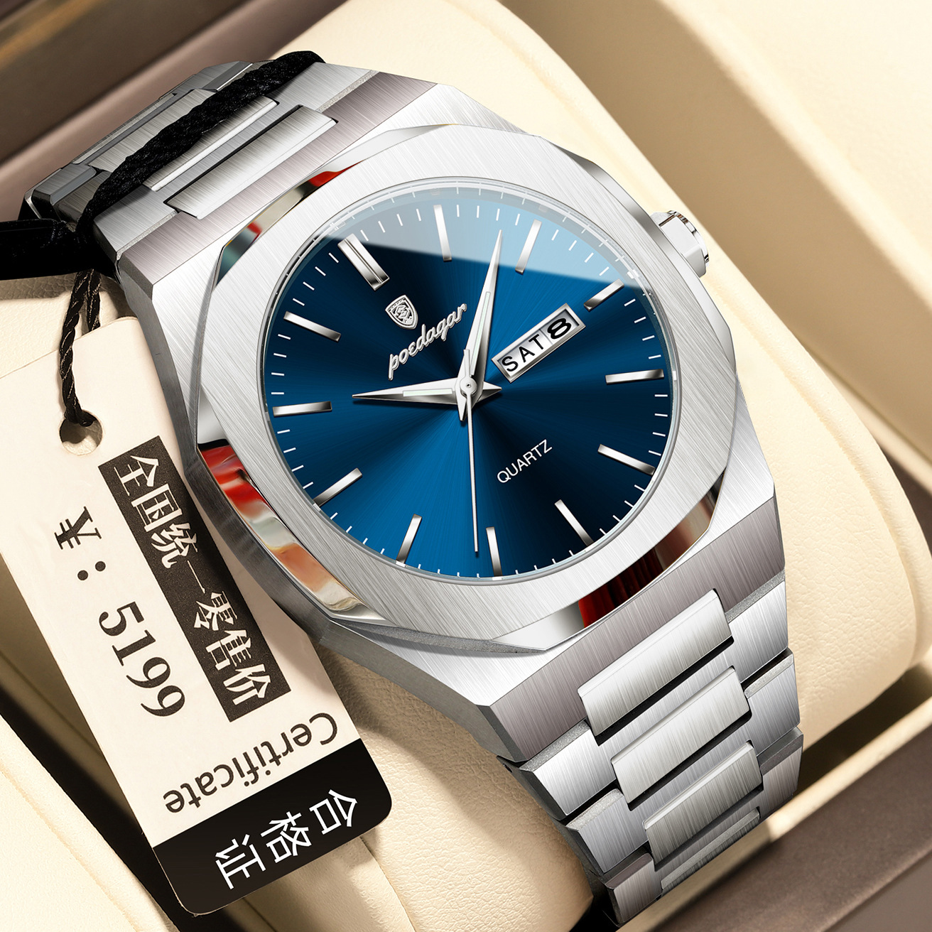 Men's Waterproof Luminous Quartz Watch photo 5