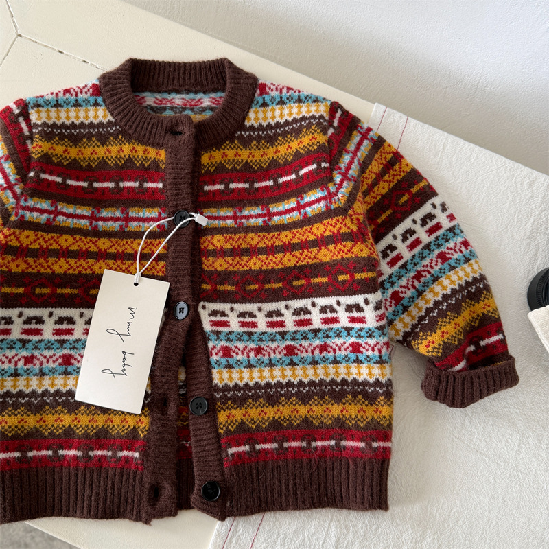 Baby Cardigan Vintage-style Wool Coat photo 1