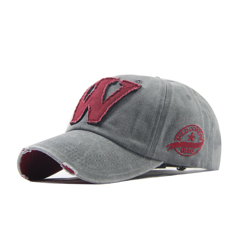 W-letter Hat Distressed Baseball Cap photo 3
