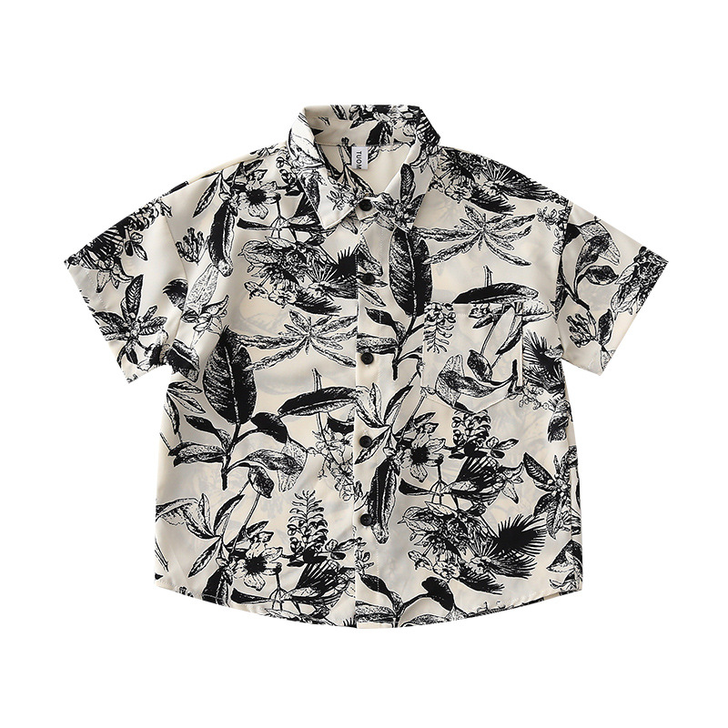 Family-matching Resort-style Printed Short-sleeve Shirt For Beachwear photo 7