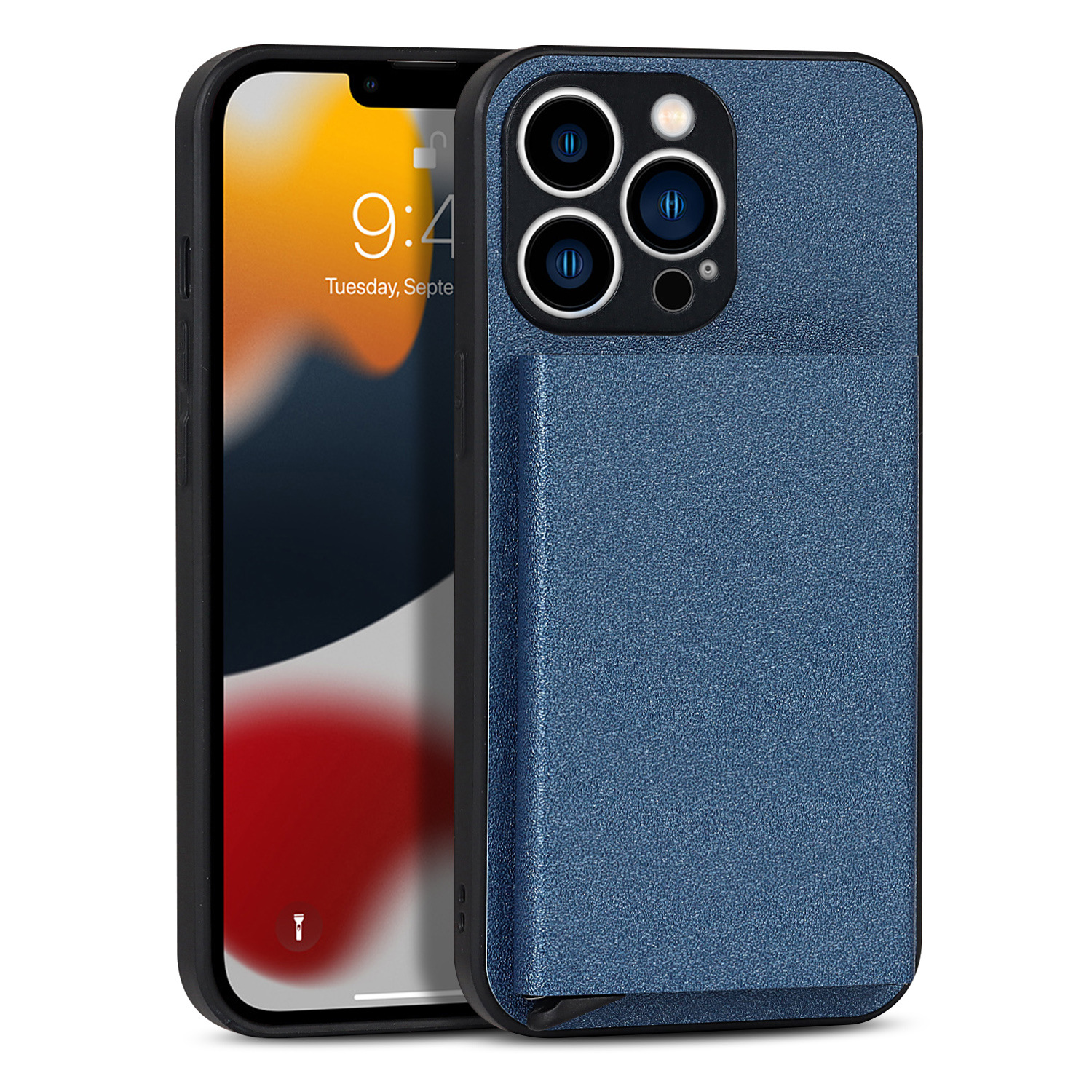 Solid-color Card-insert Phone Case photo 2