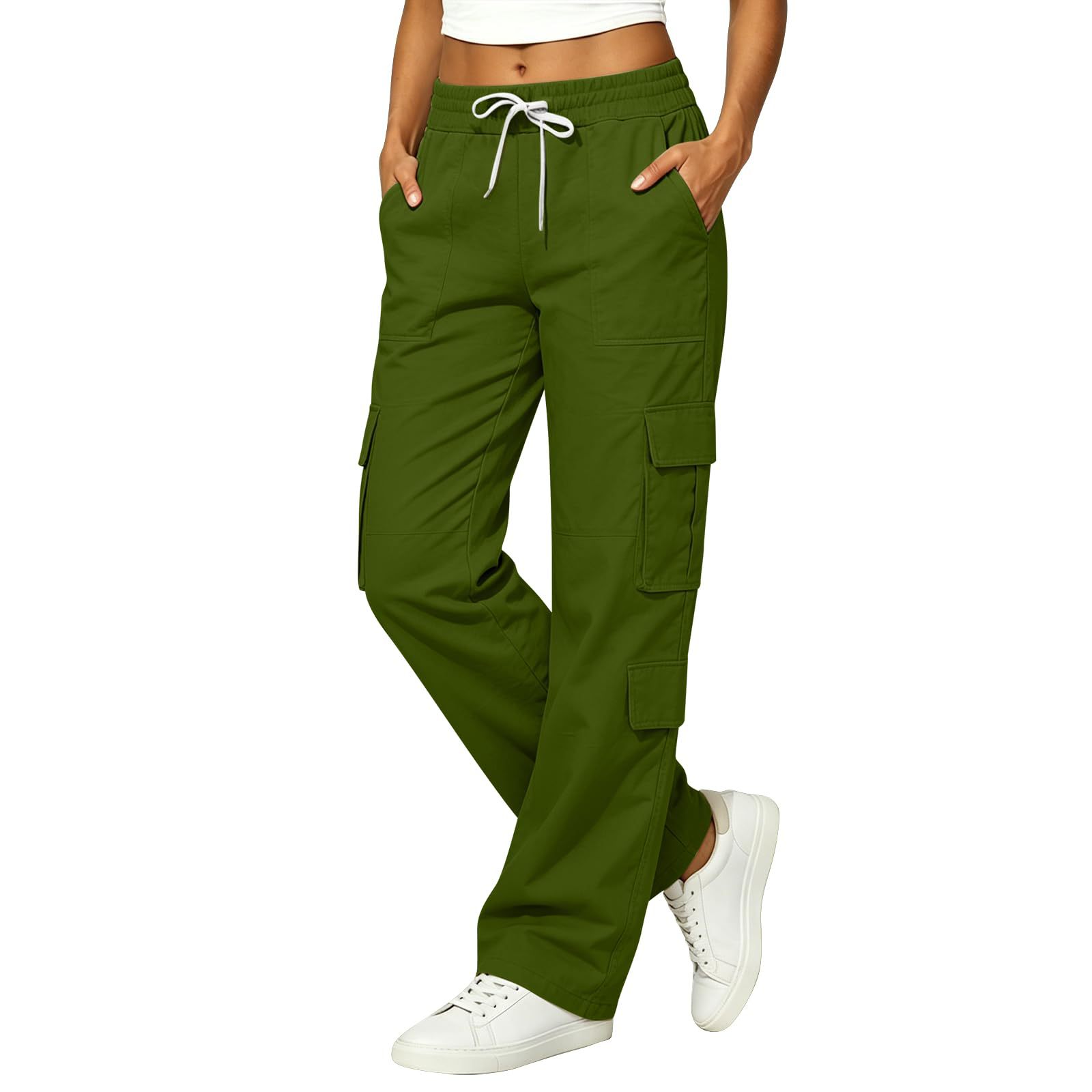 Casual And Versatile Cargo Pants Trendy With Multiple Pockets For Women photo 6