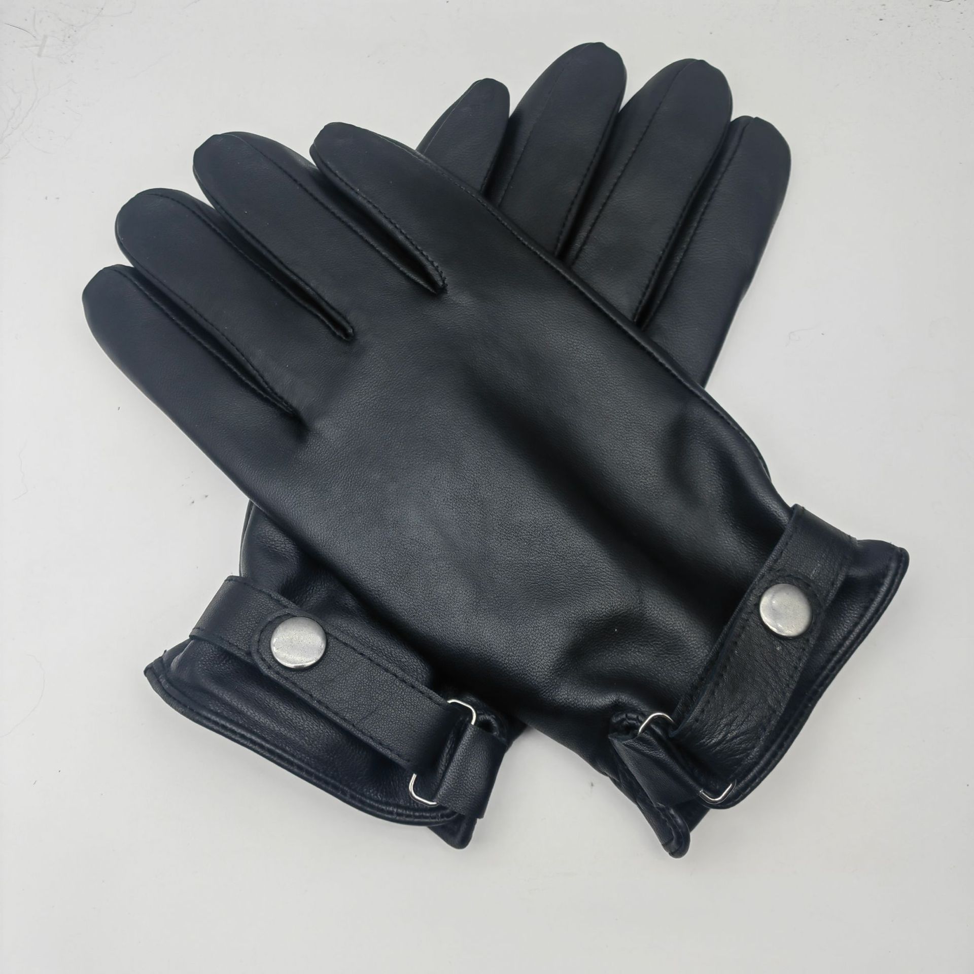 Mens Simple Stylish Waterproof Leather Gloves For Outdoor Cycling photo 1