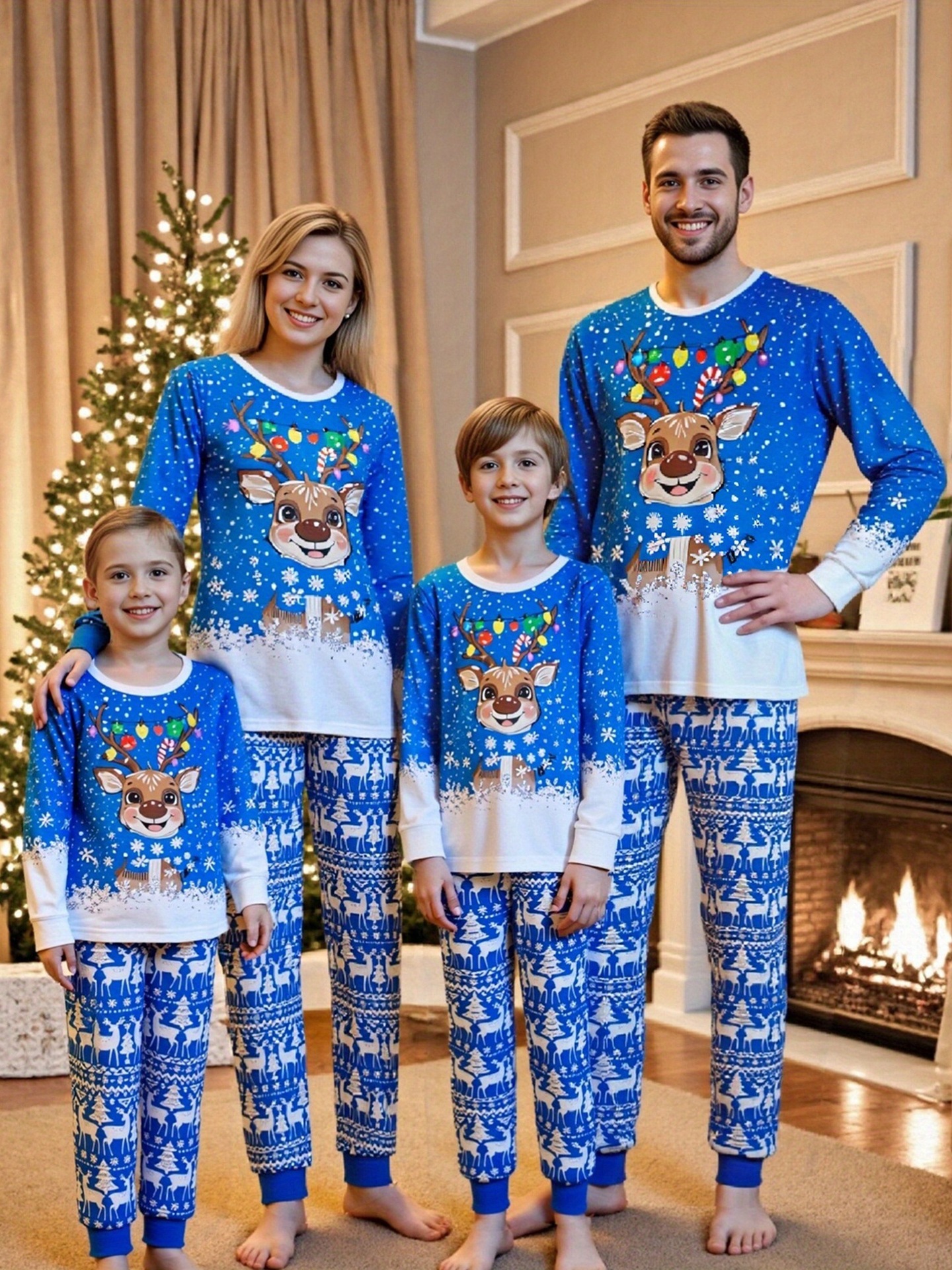 European And American-style Christmas Loungewear Plaid Red And White Raglan Long-sleeve Top And Pants photo 2