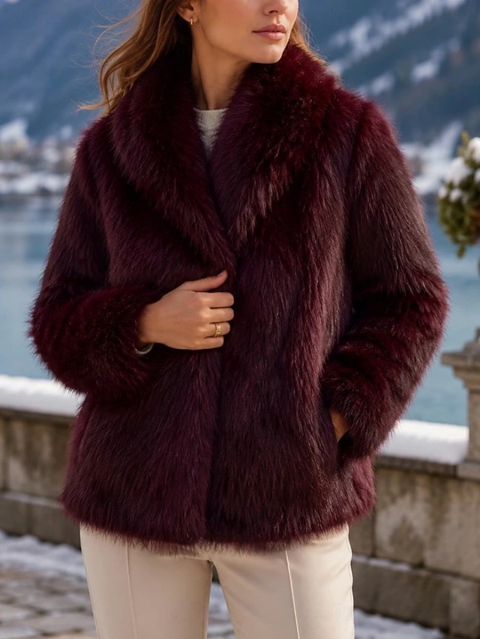Fashionable Thickened All-Match Coat With A Large Notch Lapel For Autumn And Winter photo 4