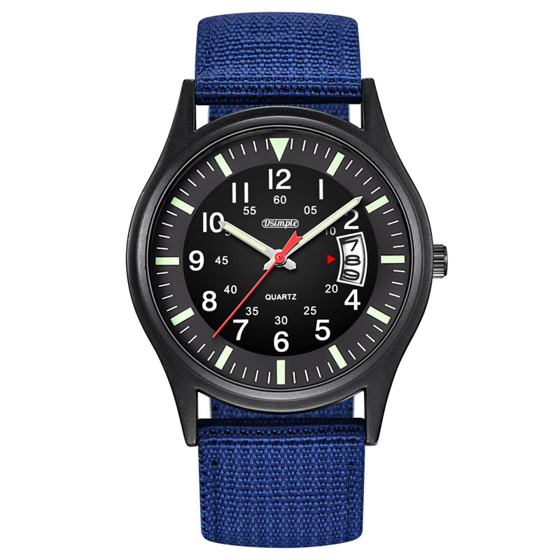 Mens Luminous Nylon-Strap Quartz Watch photo 6