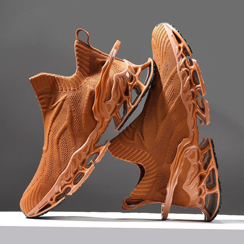 Breathable Blade Plus Size Shock Absorption Flying Woven Men's Sneaker photo 5