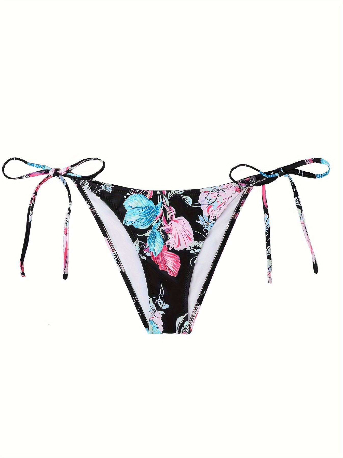 Sexy Strappy Two-piece Floral-print Swim Trunks In Multiple Patterns photo 4