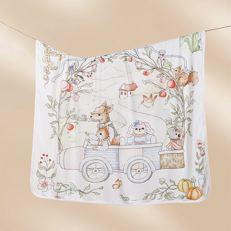 Newborn Swaddle Blanket Bamboo Cotton Thin Swaddle Wrap Hospital Baby Swaddling Blanket Infant Quilt Class A Anti-Startle Swaddle photo 2