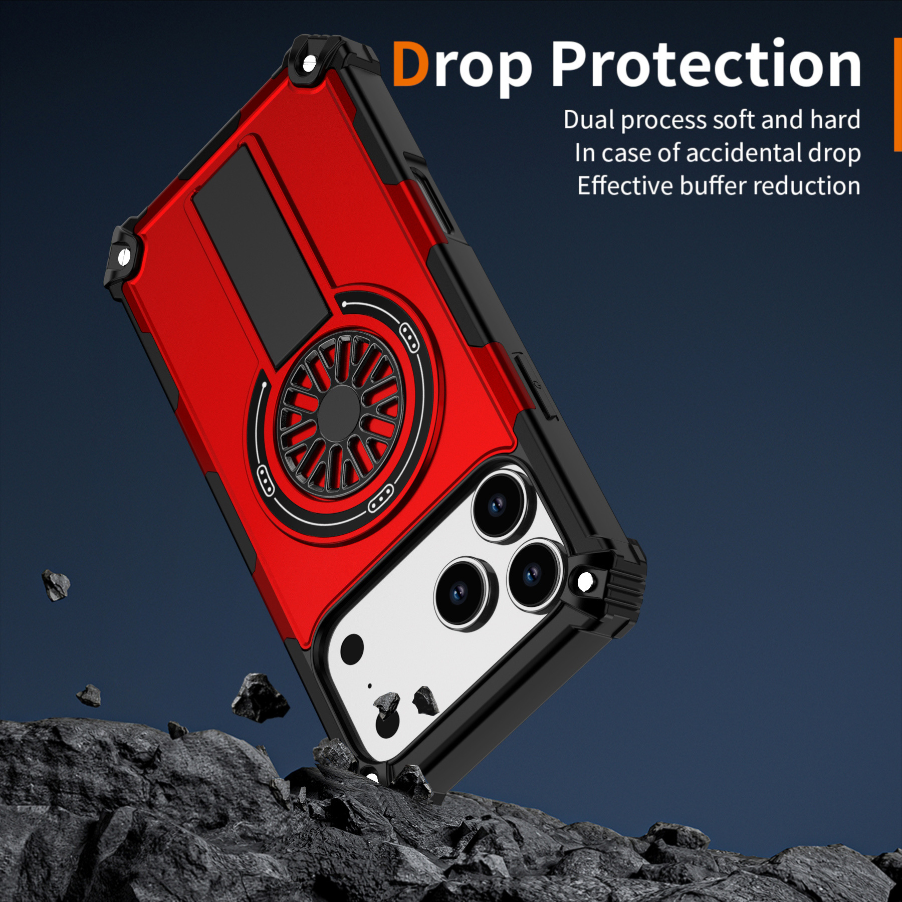 Guardian Magnetic Phone Case With Rotating Gyro Stand Cover photo 3