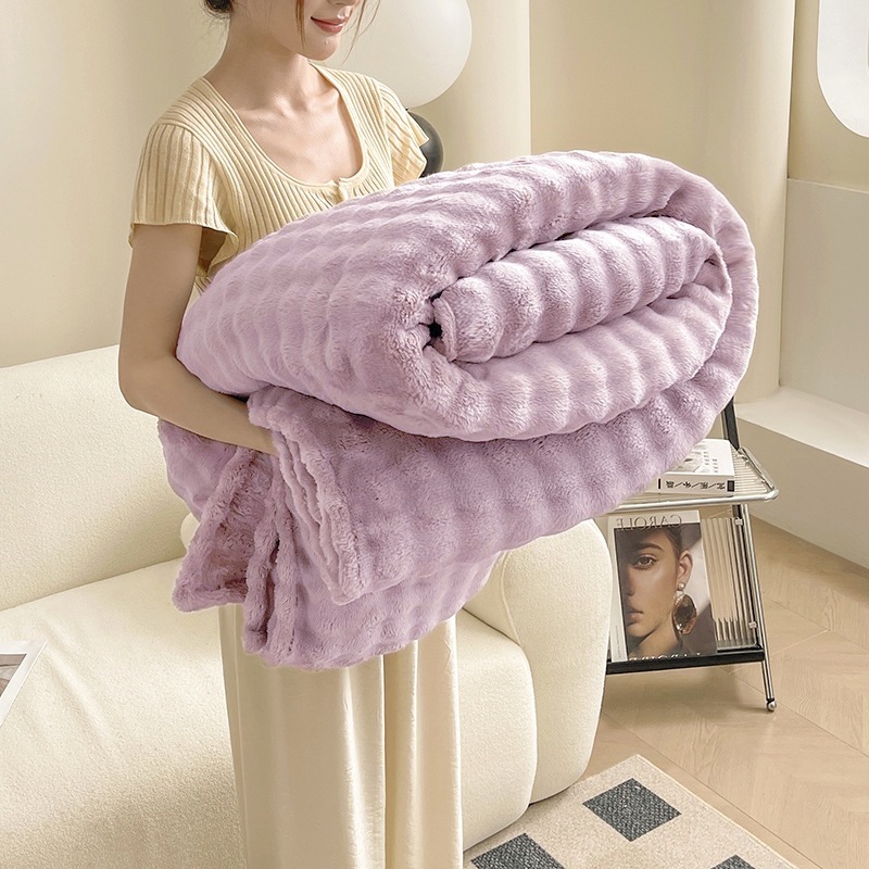 Fleece Bubble Blanket Thickened Milk Velvet photo 3