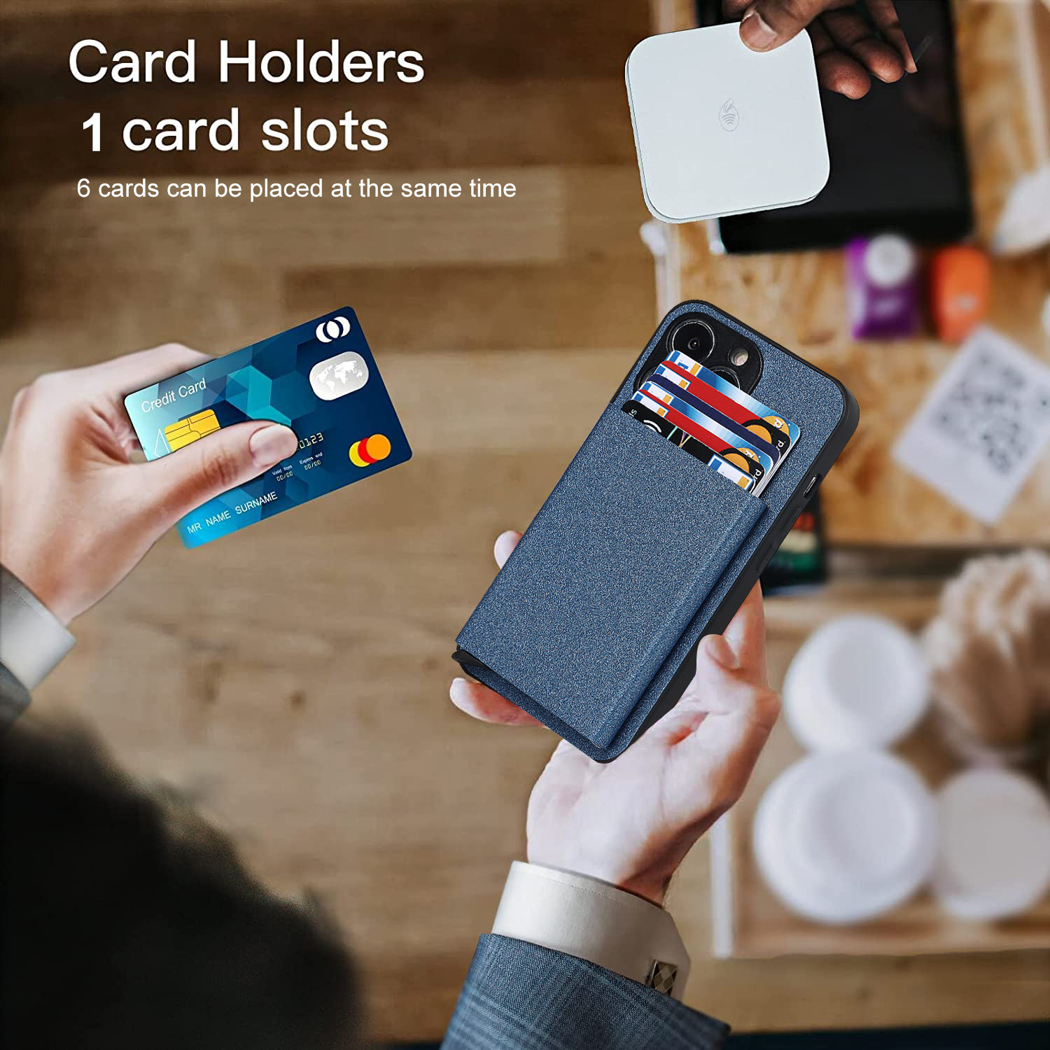 Solid-color Card-insert Phone Case photo 1