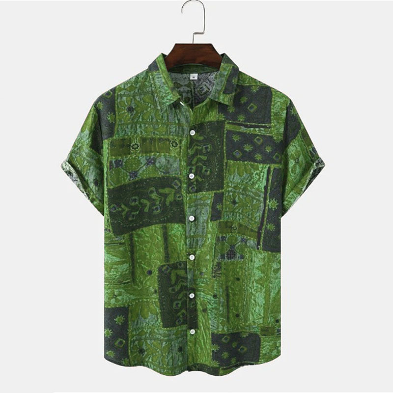 Men's Digital-Print Hawaiian Short-Sleeve Shirt photo 5