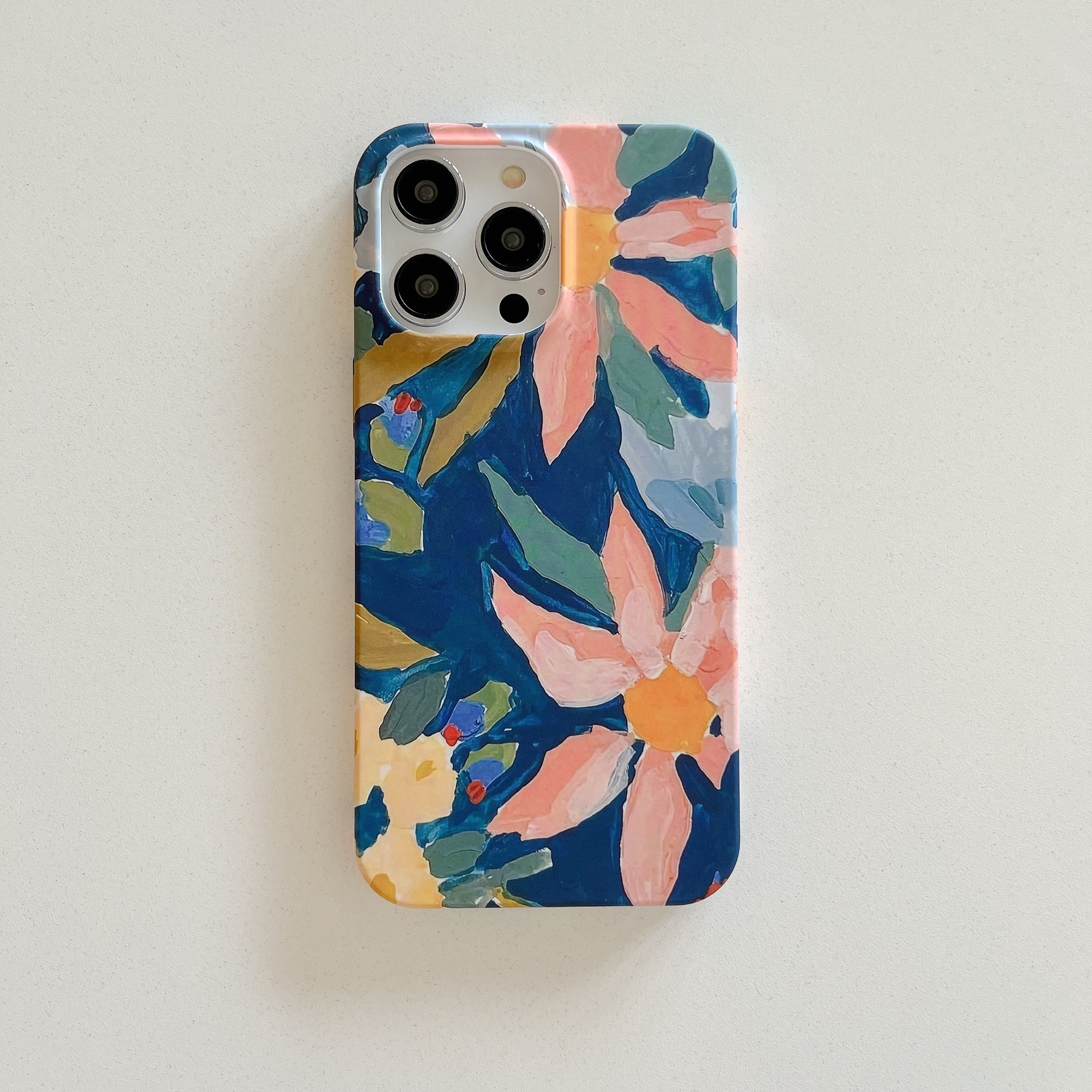 Phone Case Water Sticker Oil Painting Aeolian Bells Flower Double Film PC Drop-resistant photo 2