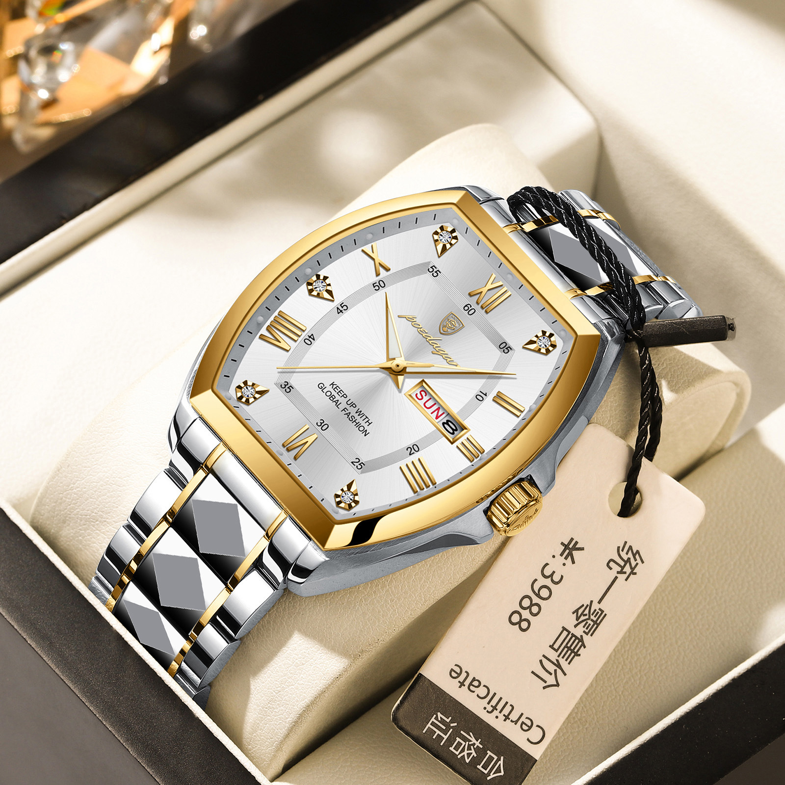 Waterproof Luminous Barrel-shaped Quartz Mens Watch photo 2