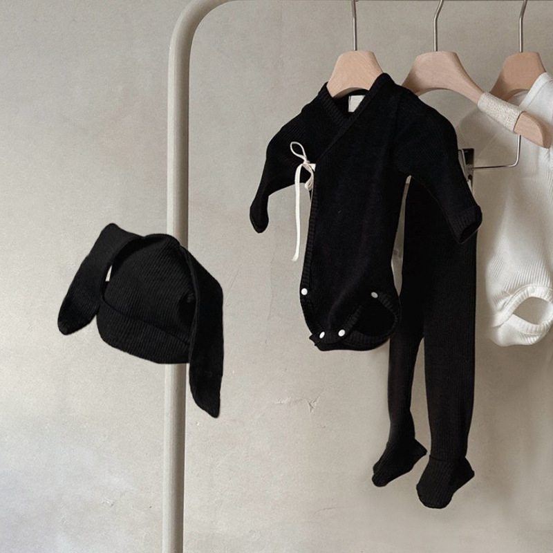 Newborn Clothes Romper Rabbit Ear Hat Set photo 5