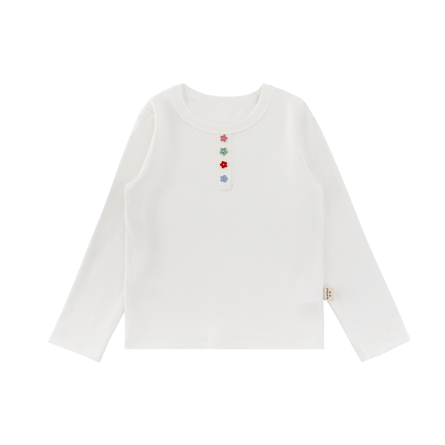 Cute Star-button Long-sleeve Top photo 3