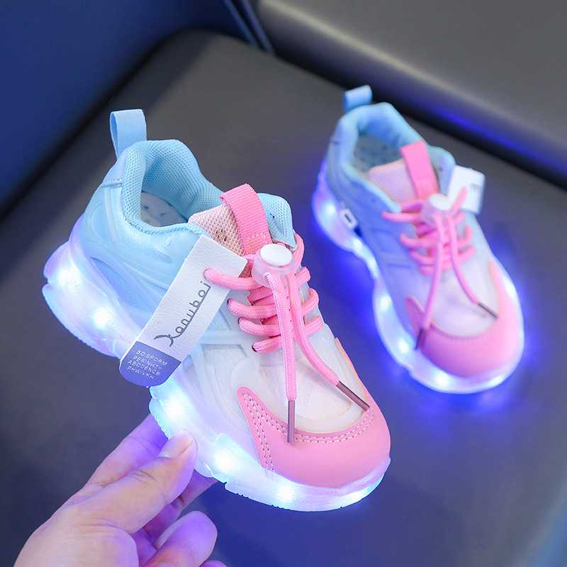 Rechargeable Glowing Shoes Colorful Light-Up Kids Shoes photo 1
