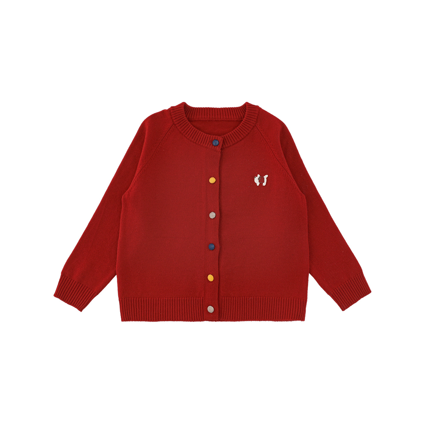 Girls' Striped Solid-color Cardigan Sweater photo 4