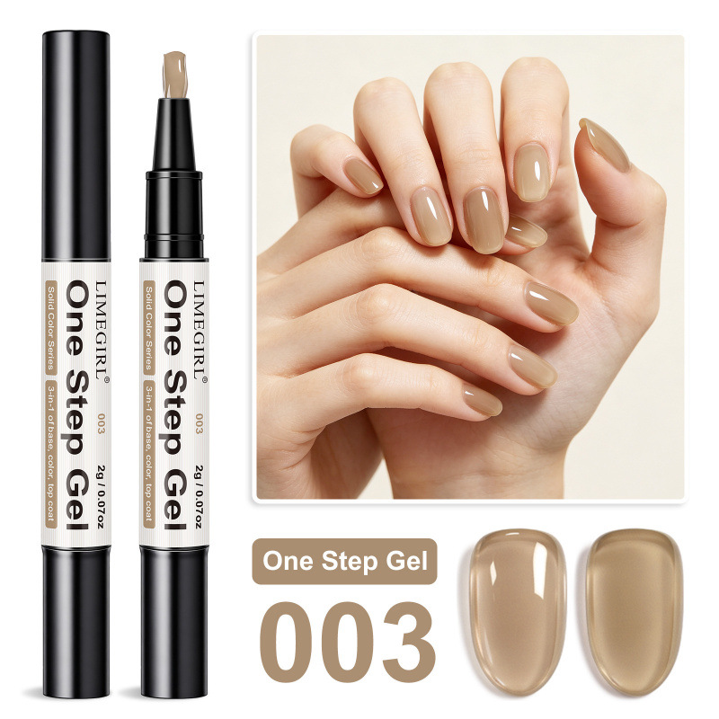 Solid Color One Step Gel Color Functional Base Free Top Coat Nail Polish Gel photo 4